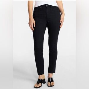 TIME and TRU Womens Size 16 Jeans Black High Rise Skinny Distressed New